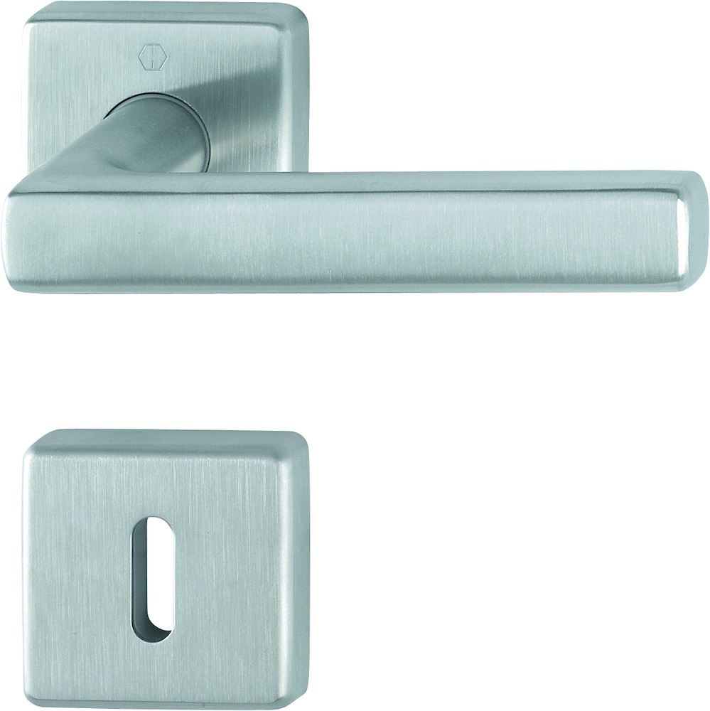 HOPPE® Drückergarnitur mit Rosetten Dallas E1643/52/52KVS, Edelstahl, 10721717