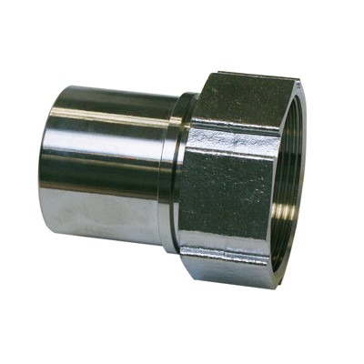 TW Schlauchstutzen, glatt, Sicher.-bund, Überwurfmut.,V4A,PTFE, IG 1.1/2", SLW38