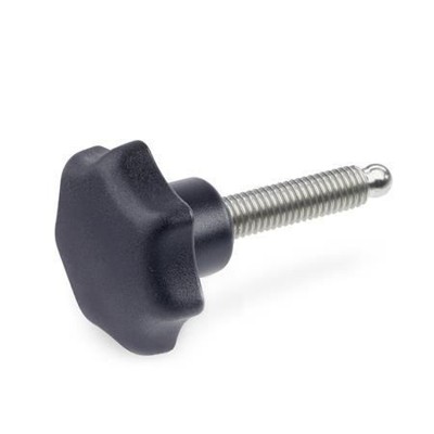 Ganter Norm® - 6336.11-50-M10-55 Sterngriffschrauben mit Kugelzapfen