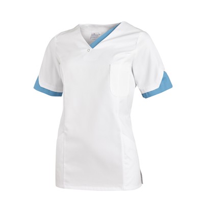 Leiber - Schlupfkasack Damen weiß/türkis 08/2539/0176, Größe XXL