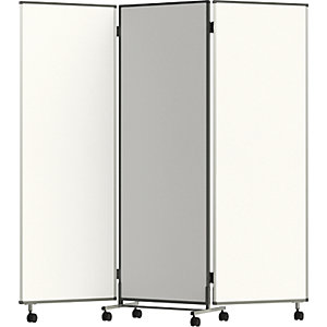 Präsentationswand/Trennwand, mobil, faltbar, beschreibbar, magnethaftend, desinfektionsmittelbeständig, HxBxT 1905 x 600/1800 x 500 mm.