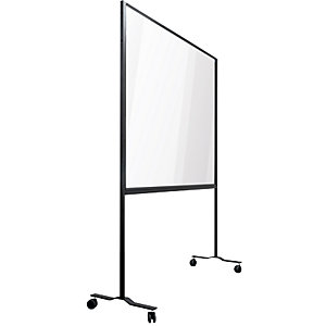 Trennwand, mobil, aus Plexiglas, mit Alurahmen, HxBxT 1990 x 1598 x 490 mm.