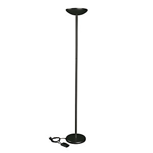 Stand-Halogen-Deckenfluter, 120 W, dimmbar, schwarz.